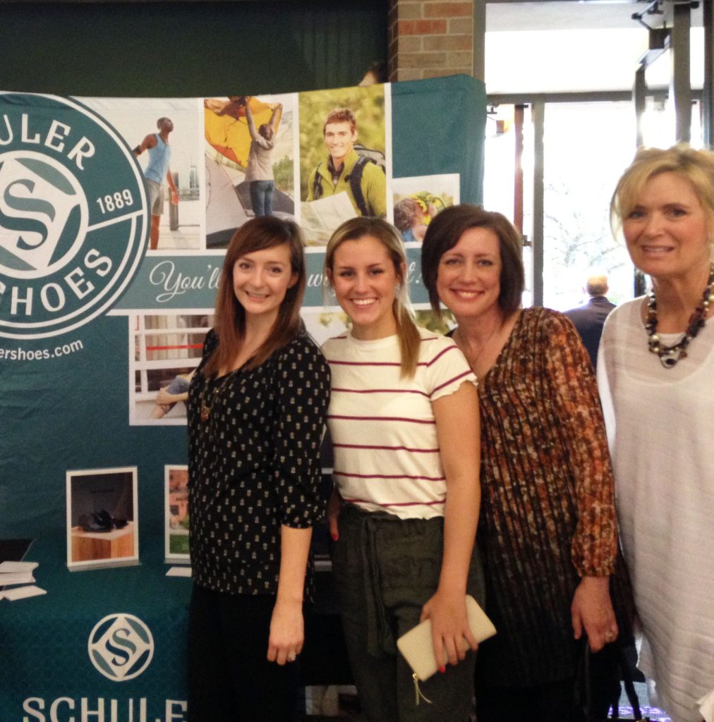 Some of our staff at the Schuler Shoes table. 